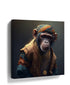 Realistic hip hop monkey portrait wall art for urban office decor