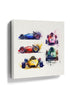 Watercolor race car canvas for Scandinavian kids room