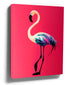 Pink Flamingo Canvas Wall Art - Burst of Freedom, modern wall decor in room setting