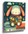 Multicolor patchwork plush bunny canvas for baby nursery