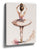 Watercolor ballerina in tutu wall art for minimalist kids' room
