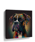 Pop art Boxer dog portrait wall art for modern living room