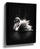 Elegant black-and-white swan wall art – minimalist modern wall decor in room setting