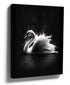 Elegant black-and-white swan wall art – minimalist modern wall decor in room setting