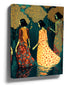 Three Women in Saris moonlit bath wall art for a contemporary living room