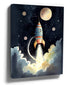 Space Dream Rocket Ship Canvas Wall Art – lifestyle kids’ room view