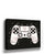 White gaming controller on black background – minimalist wall art for teen bedroom