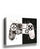 Black and white watercolor video game controller canvas wall art