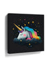 Magical unicorn wall art with stars and clouds for kids' bedroom or nursery