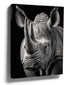 Black and white rhinoceros (rhino) wall art print for a modern living room - monochrome wildlife photography