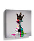 Crowned chess king splash canvas wall art for contemporary living room