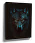 Black wolf portrait wall art for minimalist living room decor