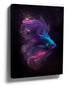 Purple and blue Betta fish digital canvas art with a starry backdrop