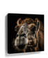 Radiant Camel Portrait Canvas – wall art shown in a living room setting