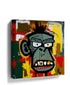 Urban Monkey street art framed wall art - bold graffiti-style wall decor shown in a room setting