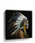 Native American chief portrait canvas wall art for boho living room decor