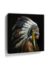 Native American chief portrait canvas wall art for boho living room decor