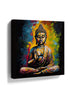 Colorful abstract Buddha meditation canvas wall art for zen living room decor