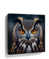 Nocturnal owl wall art for minimalist office decor