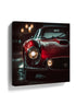 Vintage Red Ferrari Wall Art Print – Retro Nighttime Photo