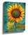 Original sunflower wall art, a burst of vitality — decorative wall painting in a styled room