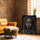 Tableau portrait enfant tribal noir et blanc pour salon industriel