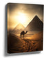 Egyptian Pyramids at Sunset with Camel – Canvas Wall Art for Contemporary Living Room