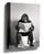 Black and white gorilla on the toilet reading a newspaper - funny bathroom wall art canvas print