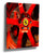 Red Ferrari wheel rim wall art for office – sporty supercar decor