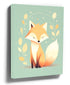Cute pastel fox nursery wall art for Scandinavian kids room decor