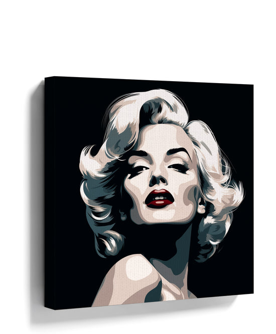 Black and white Marilyn Monroe pop art portrait wall art print
