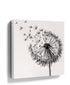 Black and white dandelion wall art for minimalist bedroom decor