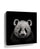 Black and white panda portrait wall art for a minimalist living room