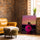 African warrior at sunset canvas wall art for industrial living room with brick walls and camel leather sofa