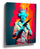 Neon pop art portrait of Queen Elizabeth wearing a crown and holding a gun – canvas wall art