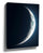 Midnight blue crescent moon wall art for minimalist bedroom decor