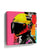 Pop art yellow motorcycle helmet wall art for industrial living room decor