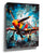 Pop art fighter jet canvas wall art for industrial living room decor