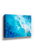 Blue ocean waves wall art with white sea foam, modern coastal decor