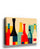Abstract geometric wine bottle wall art print