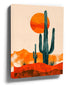 Saguaro cactus desert sunset canvas wall art for a minimalist living room
