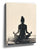 Minimalist Zen yoga lotus pose silhouette canvas wall art for living room decor