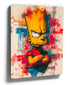 Bart Simpson pop art wall art for urban teen bedroom decor