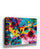 Colorful paint-splatter abstract expressionism drip painting, modern canvas wall art