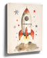 Space Adventure kids wall art canvas, lifestyle in-room view
