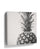 Black and white tropical pineapple canvas wall art for minimalist kitchen decor