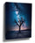 Blue Milky Way galaxy over a lone desert tree – night sky photography canvas wall art
