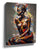 Abstract expressionist multicolor portrait painting of a nude African woman, canvas wall art
