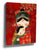 Red and gold matryoshka mother and child canvas wall art for nursery