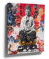Colorful graffiti street art Buddha canvas print – meditating Buddha wall art